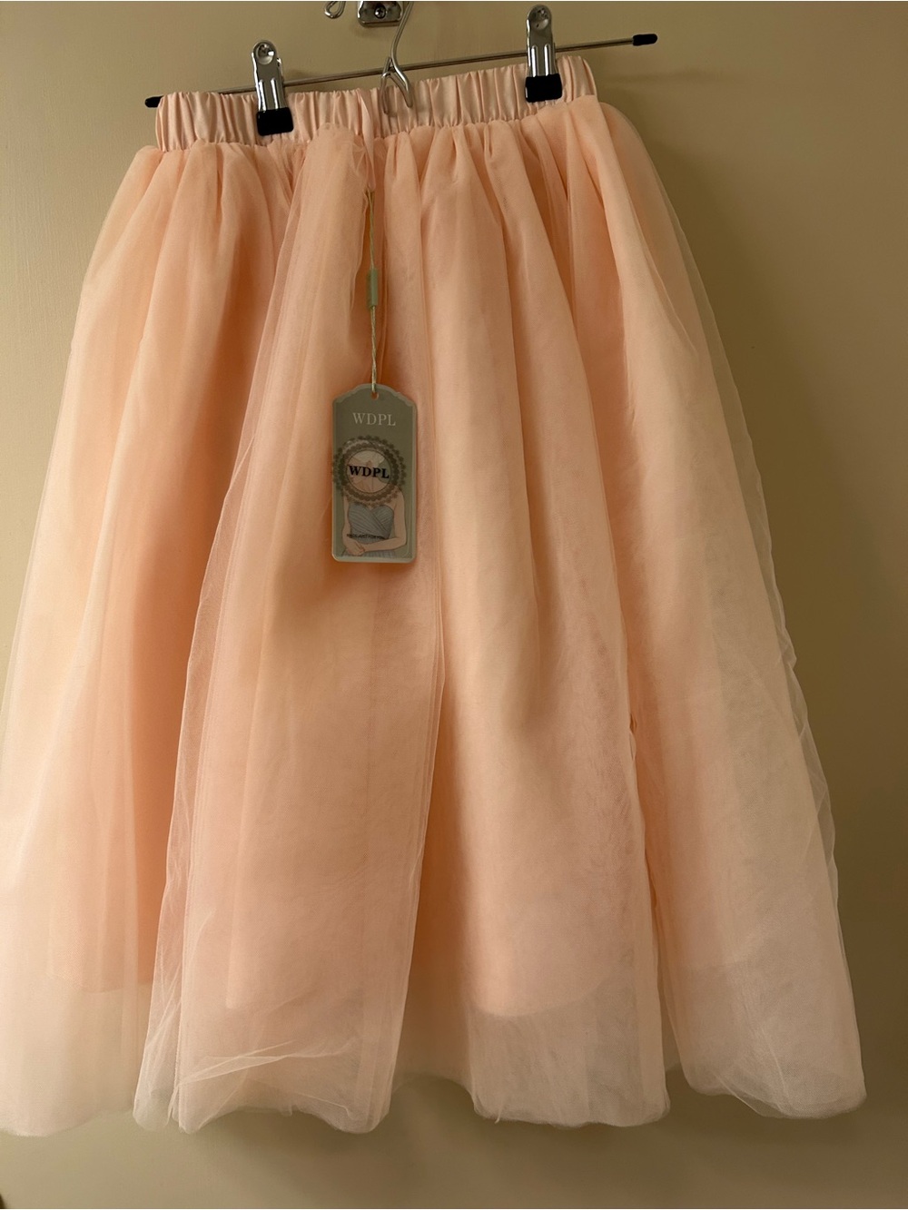 WDPL Peach Tulle Midi Skirt Soft Peach Women's Skirt Balletcore Sz XS